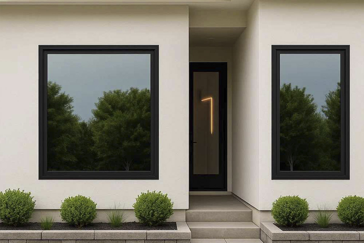 Elegant room with modern windows